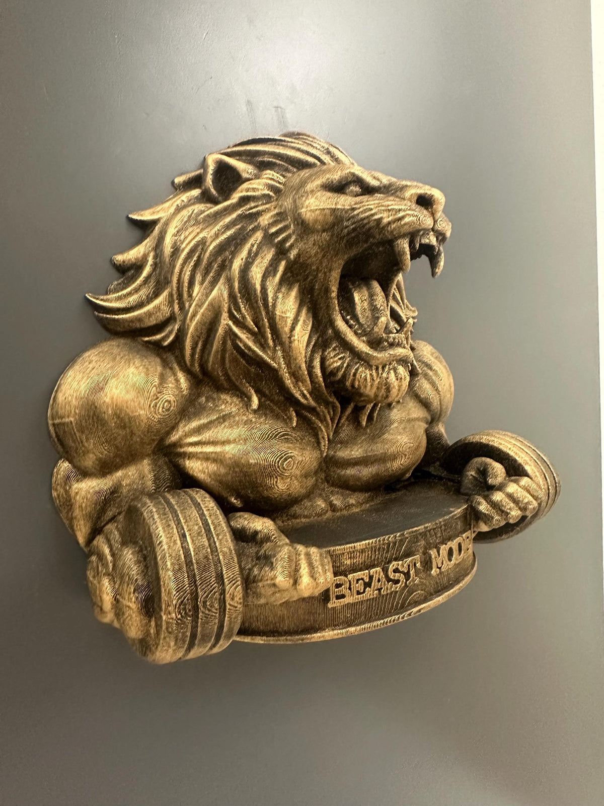 Lion Gym Wall Decor