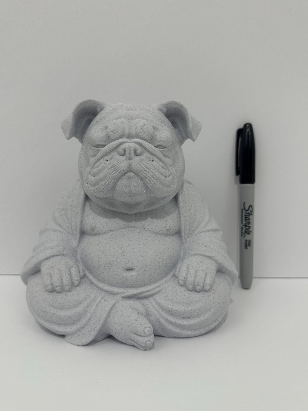 English Bulldog Buddha Statue - Funny Meditation Dog Zen Decor - Bulldog Yoga Figurine - English Bulldog Lover Gift Desk Decor Sculpture 6”