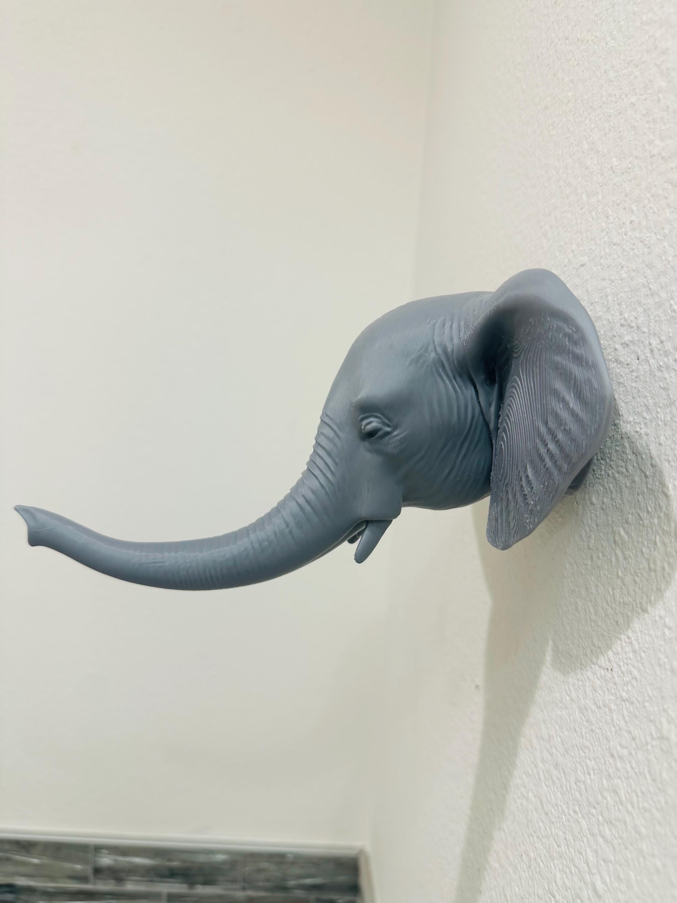 Elephant Trunk Hand Towel Holder - Safari Bathroom Decor - Animal Wall Hook - Elephant Wall Sculpture