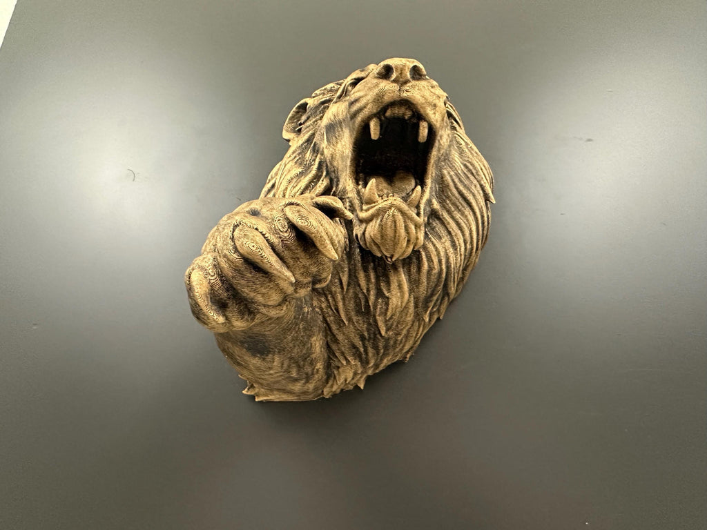Roaring Lion Head Wall Sculpture