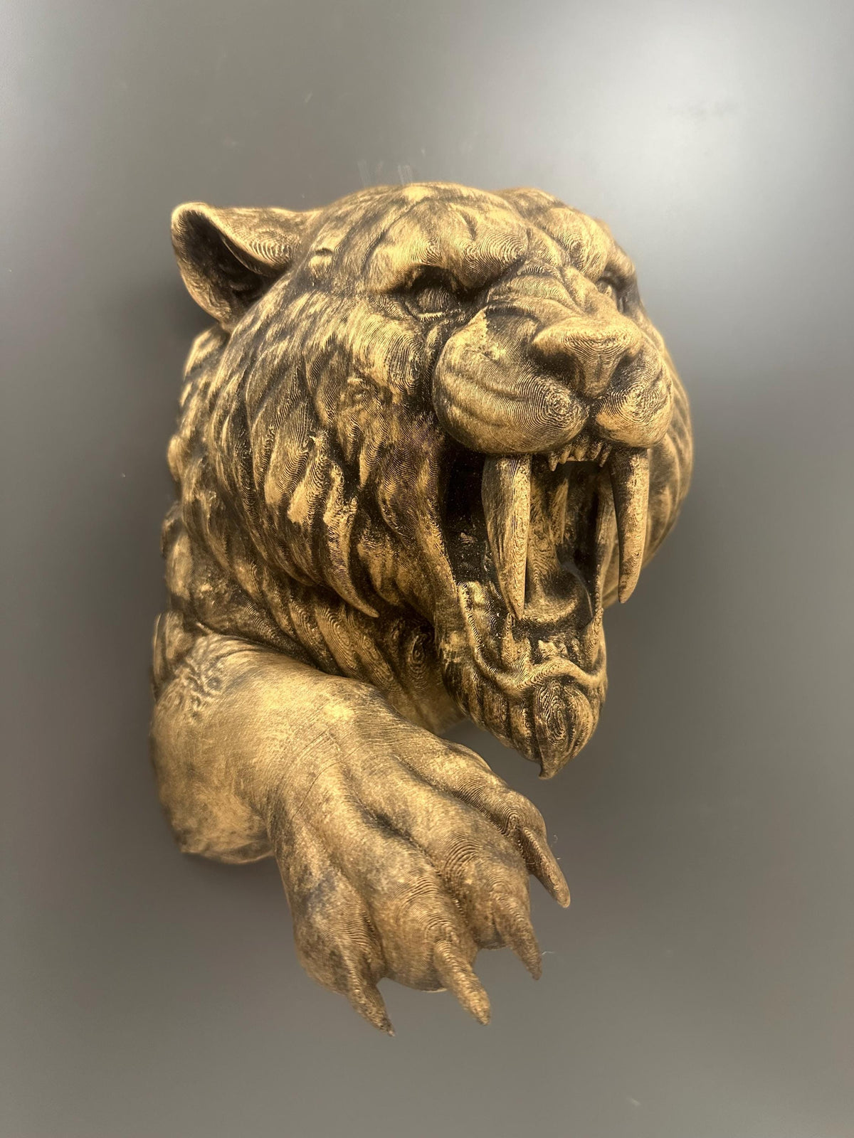 Sabertooth Tiger Wall Sculpture