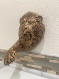 Fierce Lion Head Wall Sculpture — Two Sizes