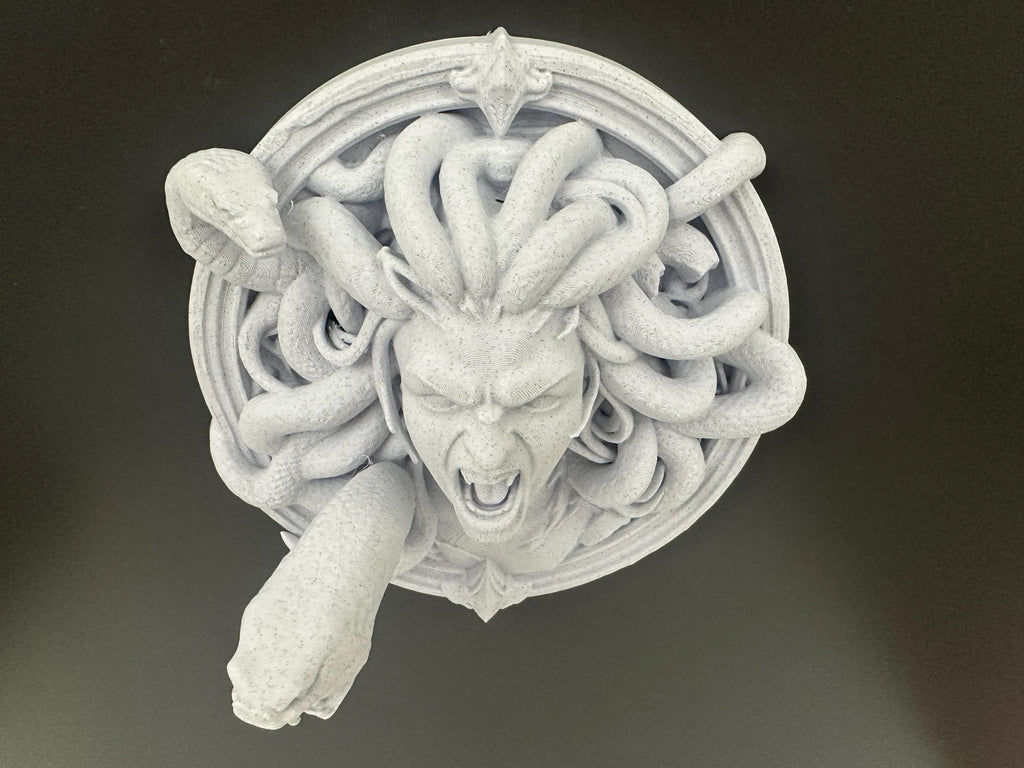 Medusa Wall Sculpture | Gothic Greek Mythology Decor | Snake Wall Plaque | Fantasy Home Decor | Rock/Stone Style Gorgon Goddess Art