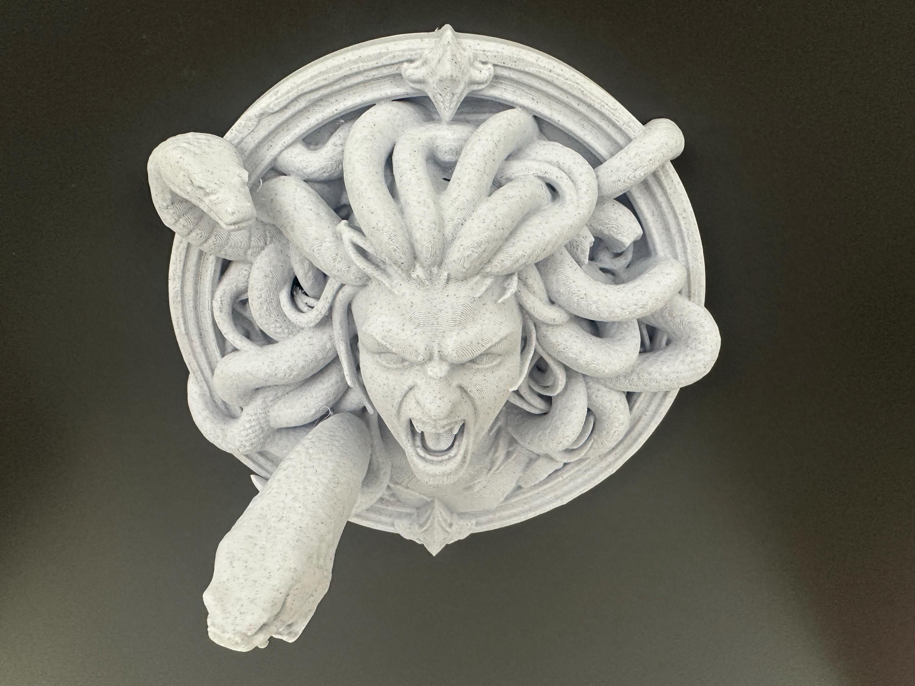 Medusa Wall Sculpture | Gothic Greek Mythology Decor | Snake Wall Plaque | Fantasy Home Decor | Rock/Stone Style Gorgon Goddess Art