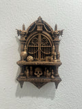 Gothic Cathedral Wall Shelf Skull Decor
