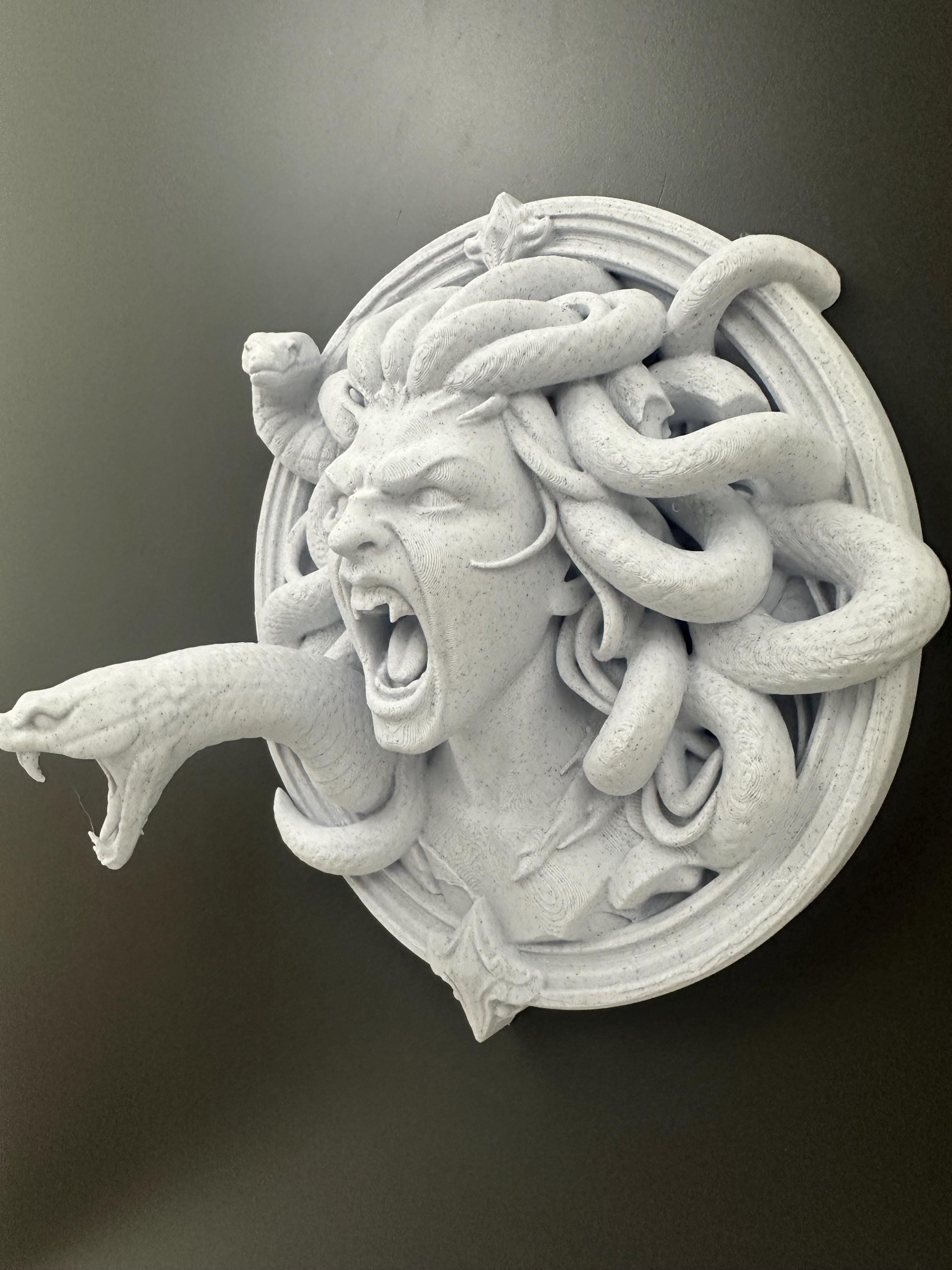 Medusa Wall Sculpture | Gothic Greek Mythology Decor | Snake Wall Plaque | Fantasy Home Decor | Rock/Stone Style Gorgon Goddess Art