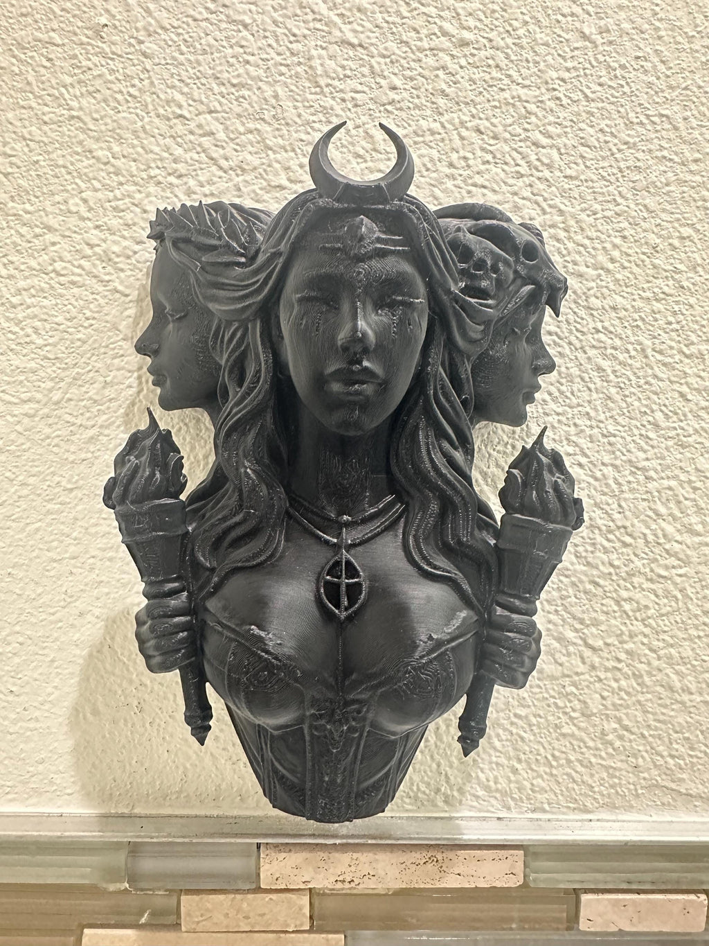 Triple Goddess Hecate Wall Sculpture
