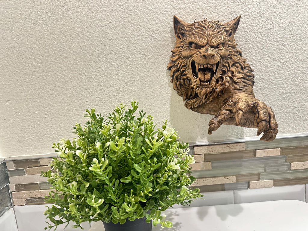 Gothic Werewolf Wall Sculpture