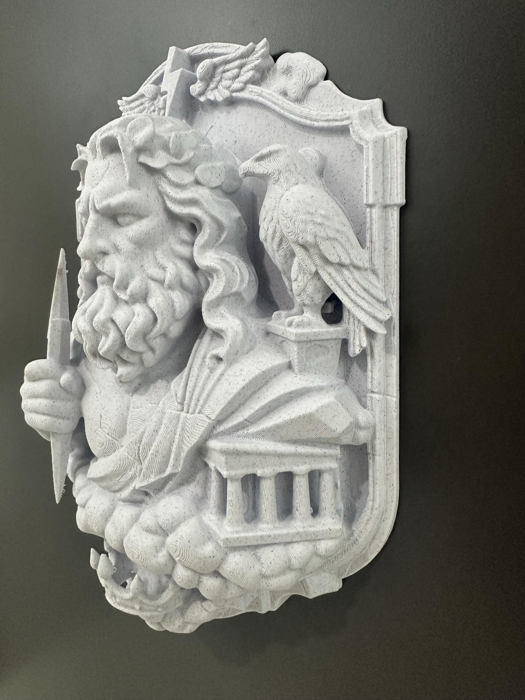 Zeus Wall Plaque Greek God Decor Olympus Sculpture Mythology Wall Art Thunder God Bust Classical Home Decor 9x7x2