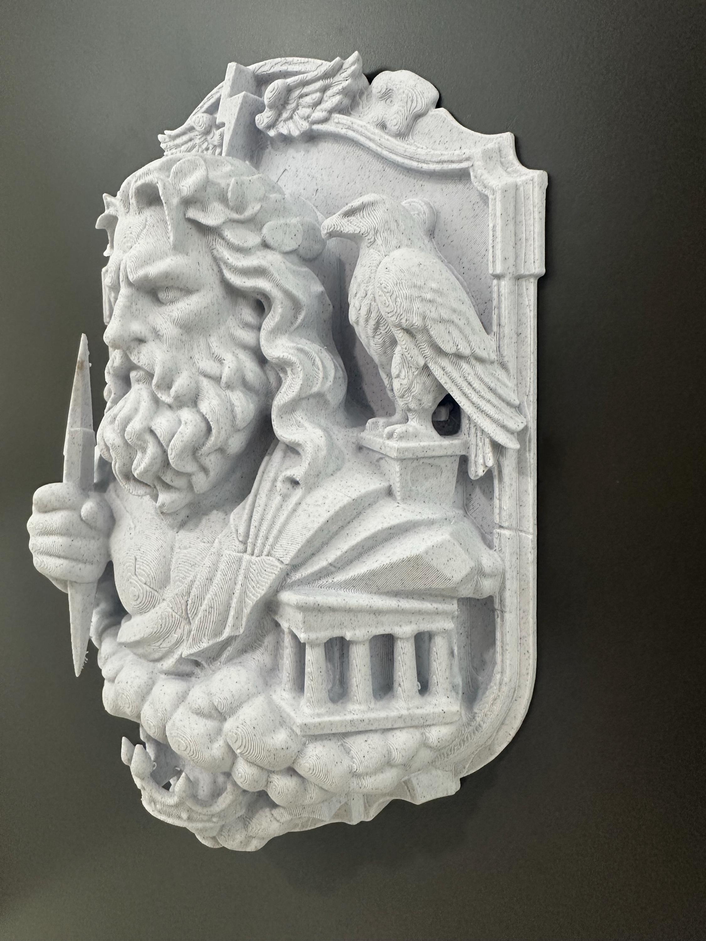 Zeus Wall Plaque Greek God Decor Olympus Sculpture Mythology Wall Art Thunder God Bust Classical Home Decor 9x7x2