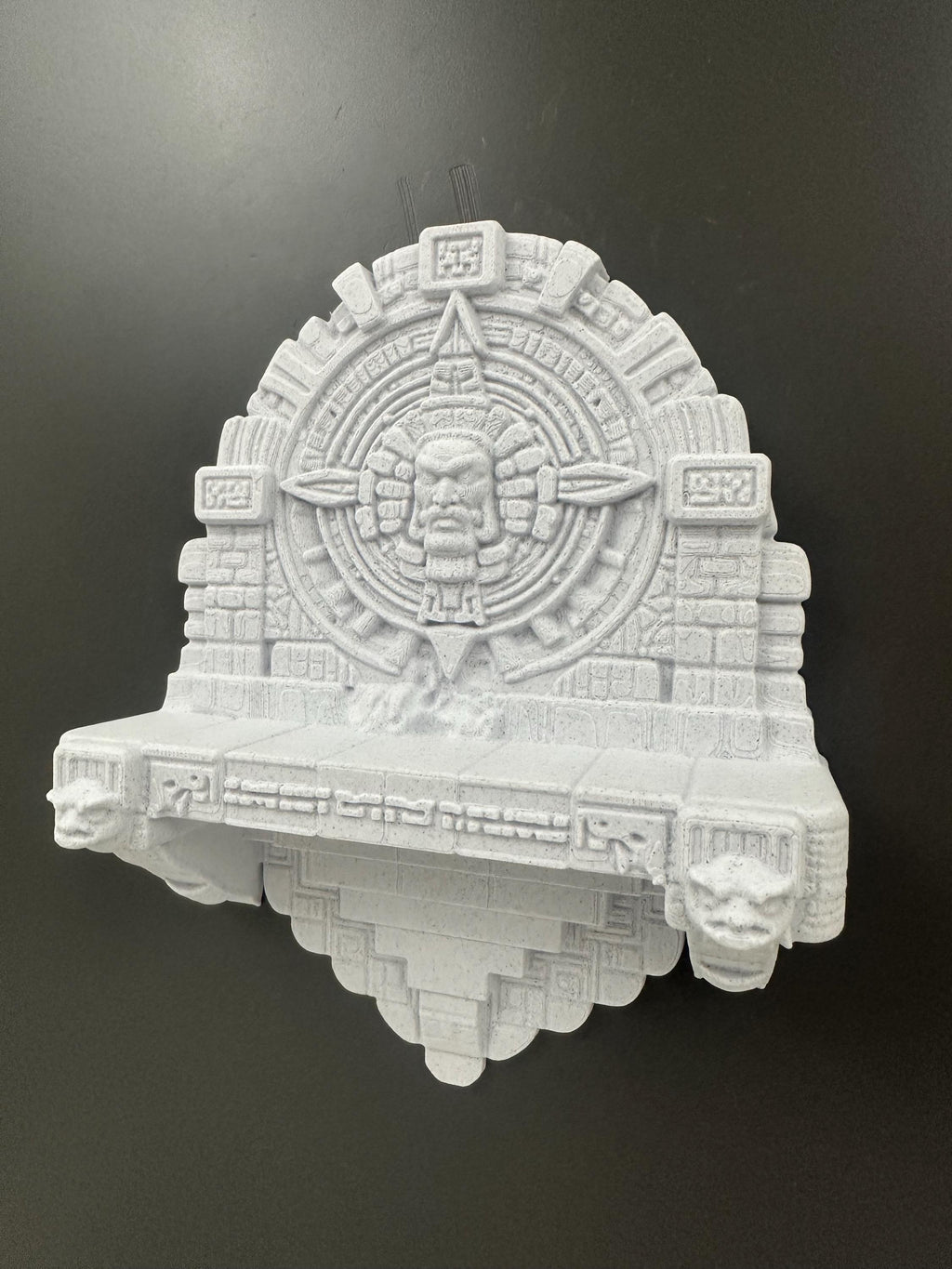 Ancient Aztec Temple Wall Shelf – Mayan Calendar Decor – Aztec Wall Art – Unique Display Shelf