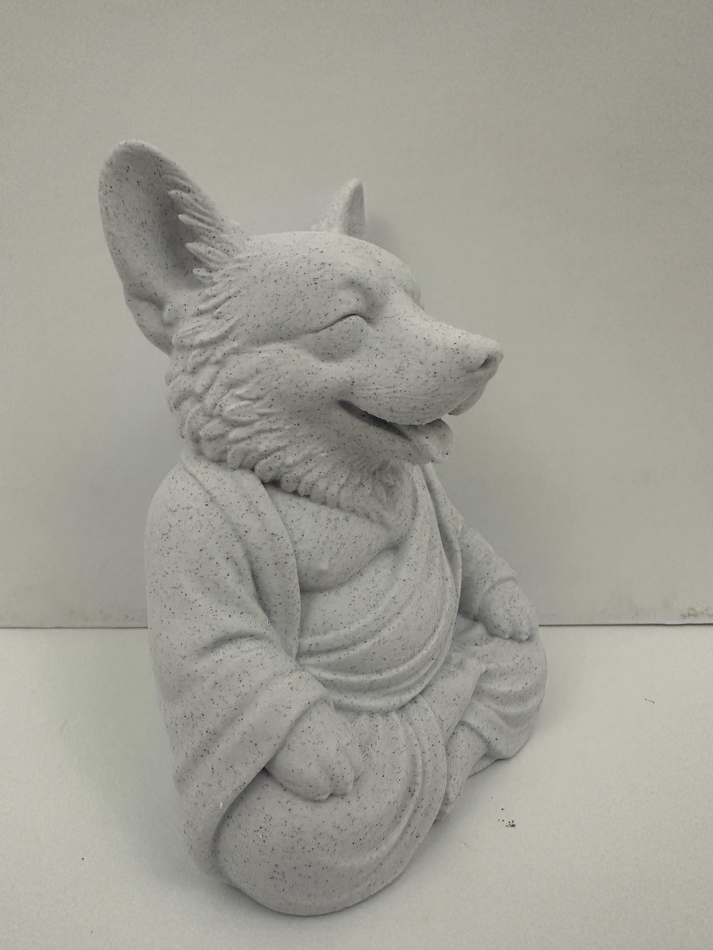 Corgi Buddha Statue | Meditating Corgi Figurine | Zen Dog Decor | Yoga Dog Sculpture | Dog Lover Gift | Mindfulness Home Decor 6”