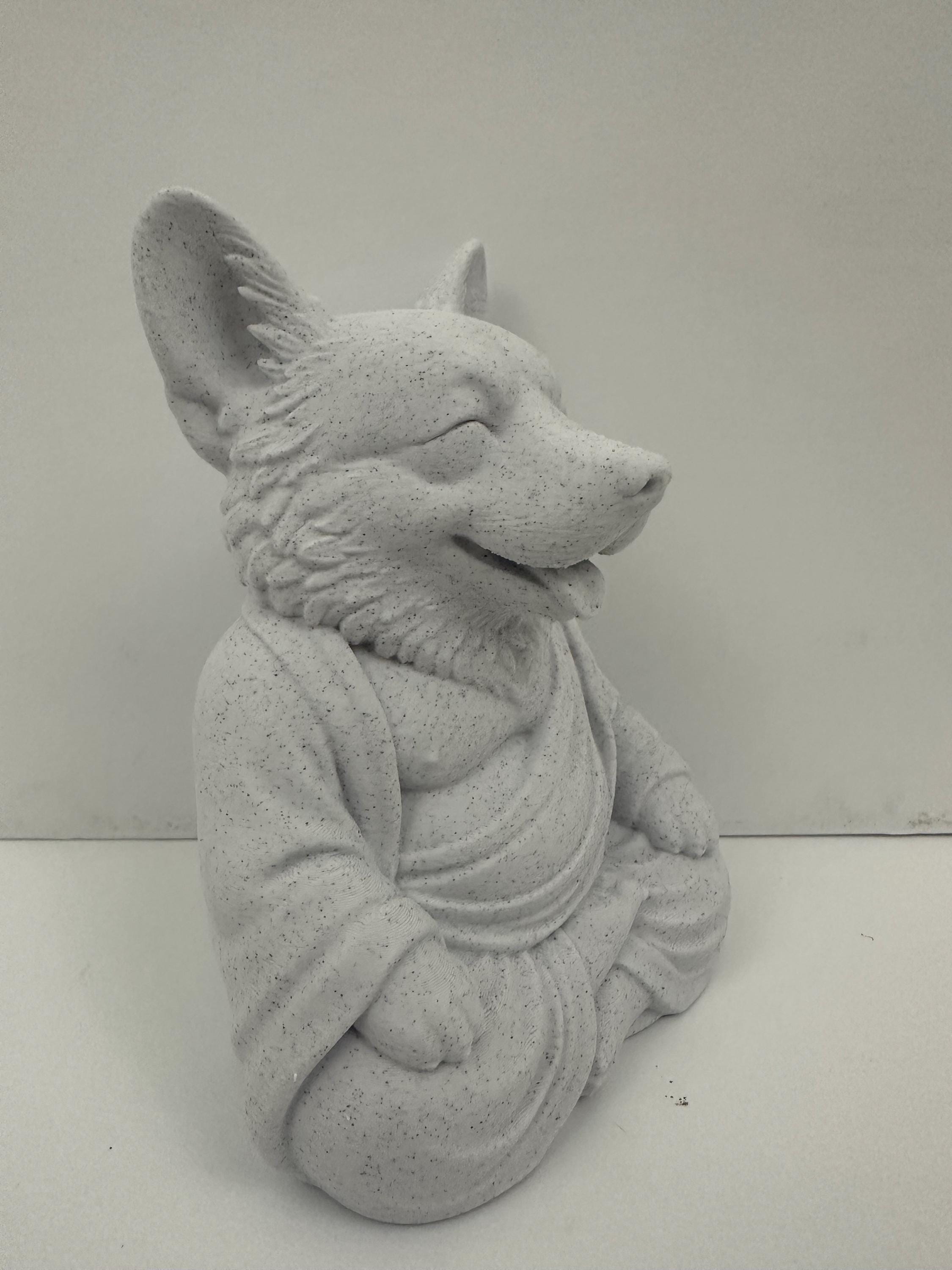 Corgi Buddha Statue | Meditating Corgi Figurine | Zen Dog Decor | Yoga Dog Sculpture | Dog Lover Gift | Mindfulness Home Decor 6”