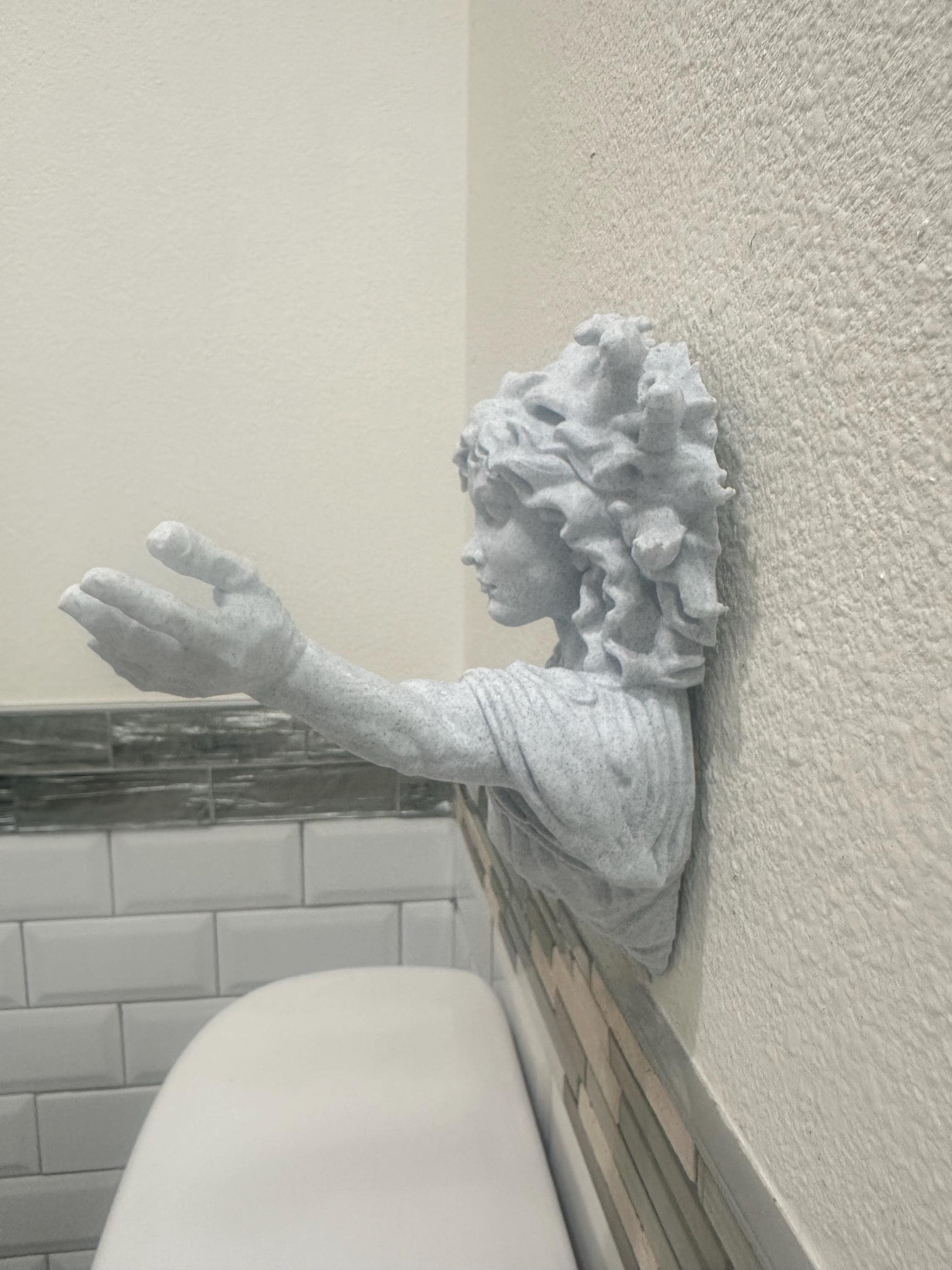 Medusa Hand Towel Holder - Greek Mythology Bathroom Wall Sculpture - Gothic Home Decor - Bathroom Decor Towel Hook - Gorgon Head of Snakes
