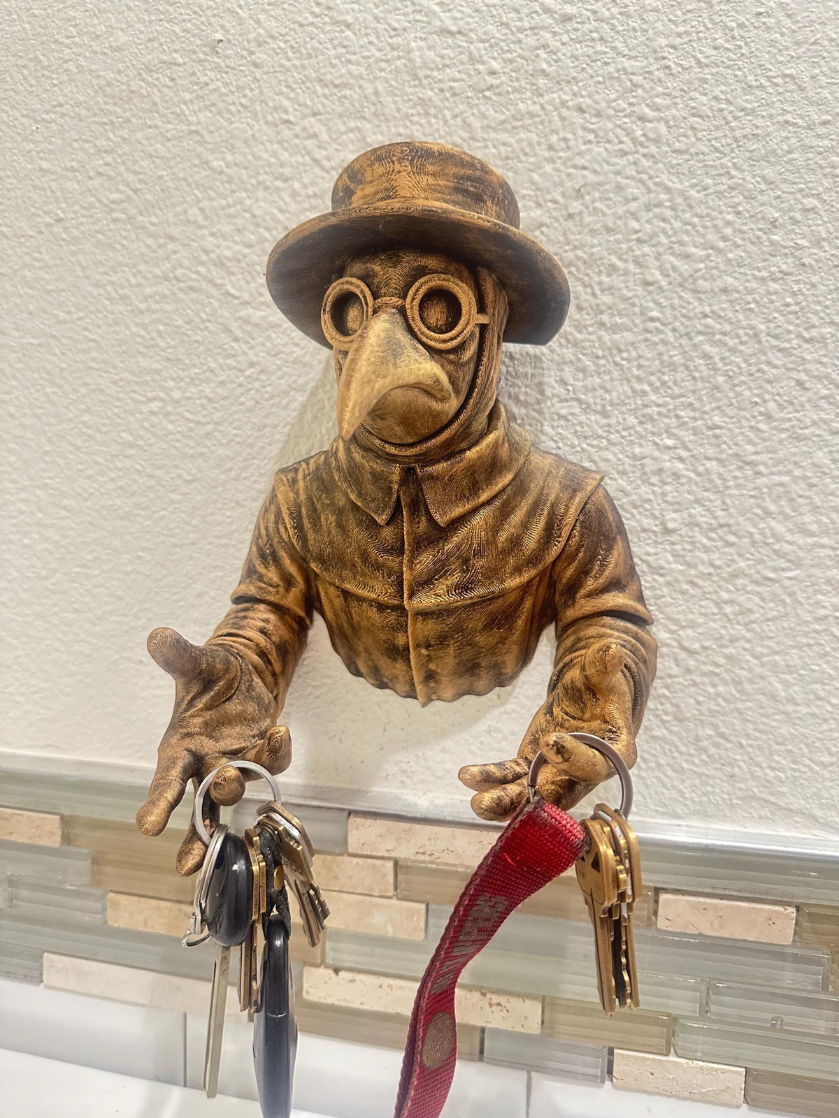 Plague Doctor Key Holder Wall Decor