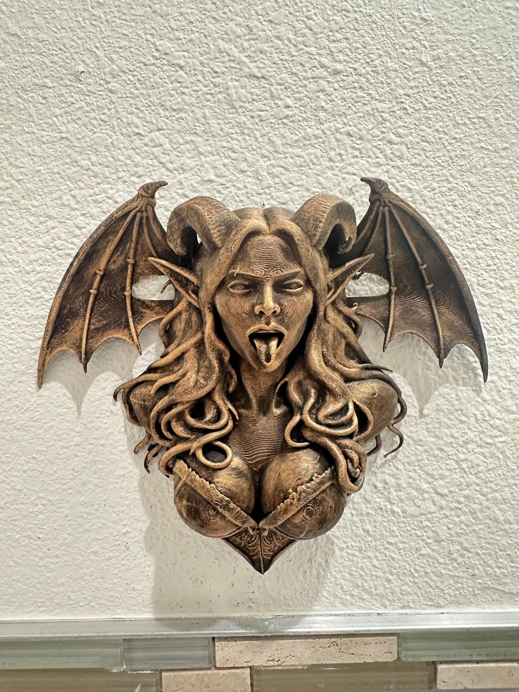 Gothic Succubus Wall Mount Sculpture