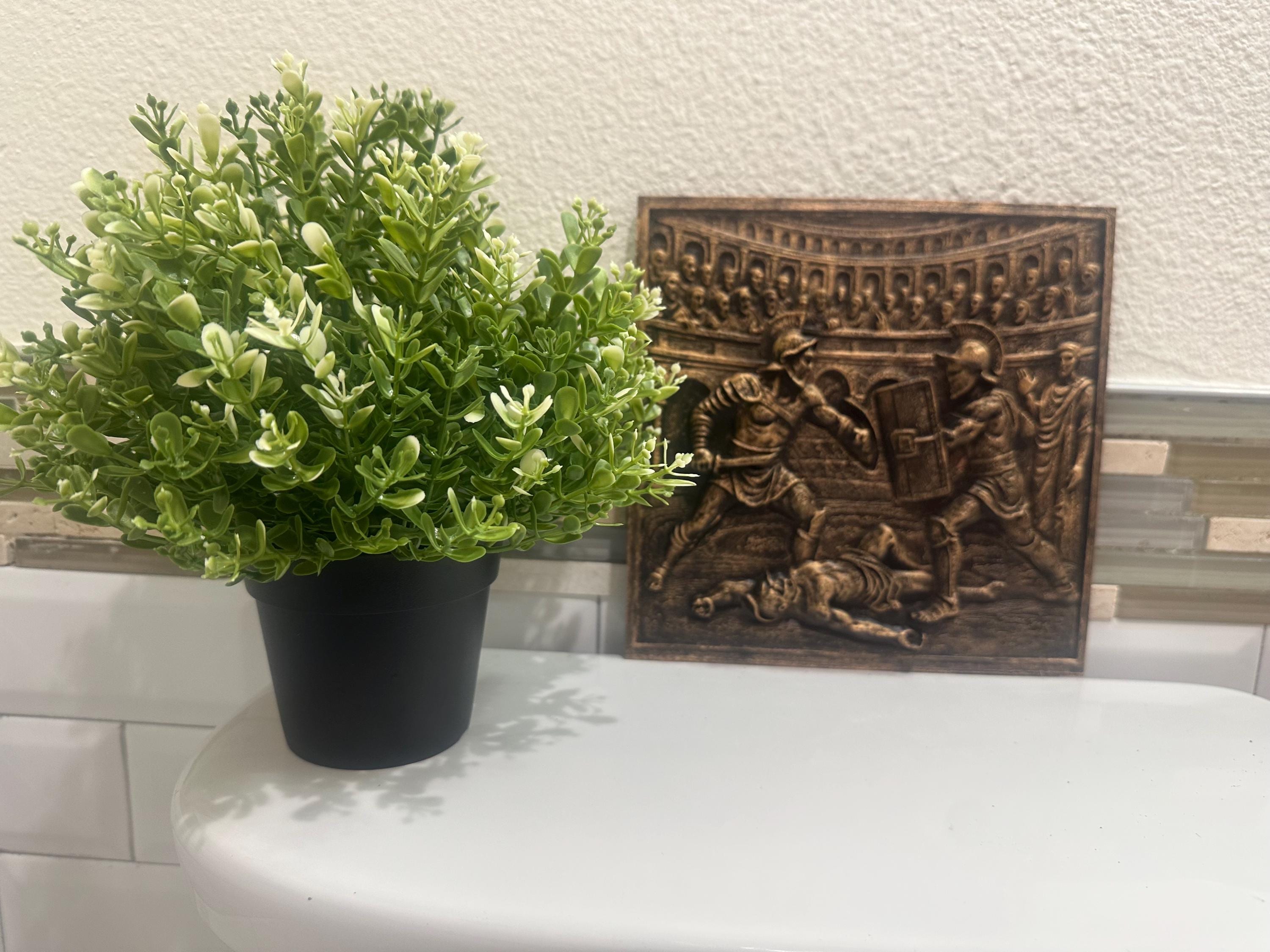 Gladiator Roman Colosseum 8” 3d Wall Art Plaque Home Decor Sculpture