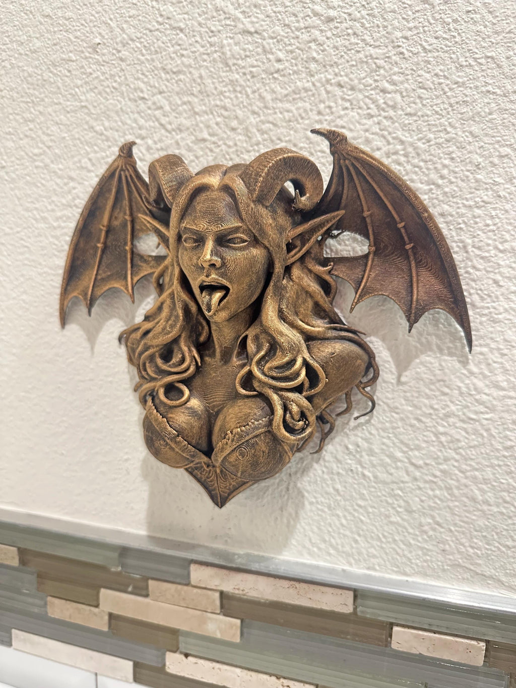Gothic Succubus Wall Mount Sculpture