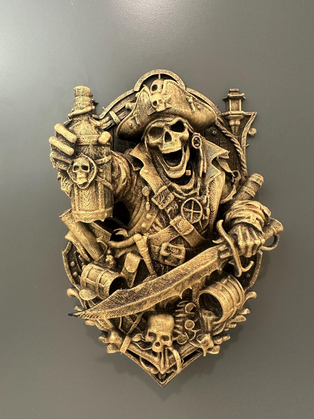 Pirate Skull Wall Plaque