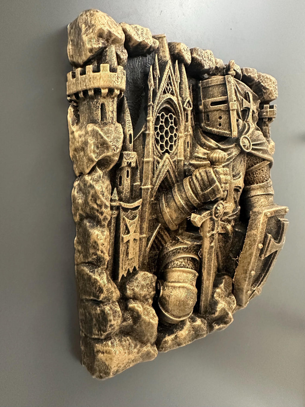 Templar Knight Wall Sculpture