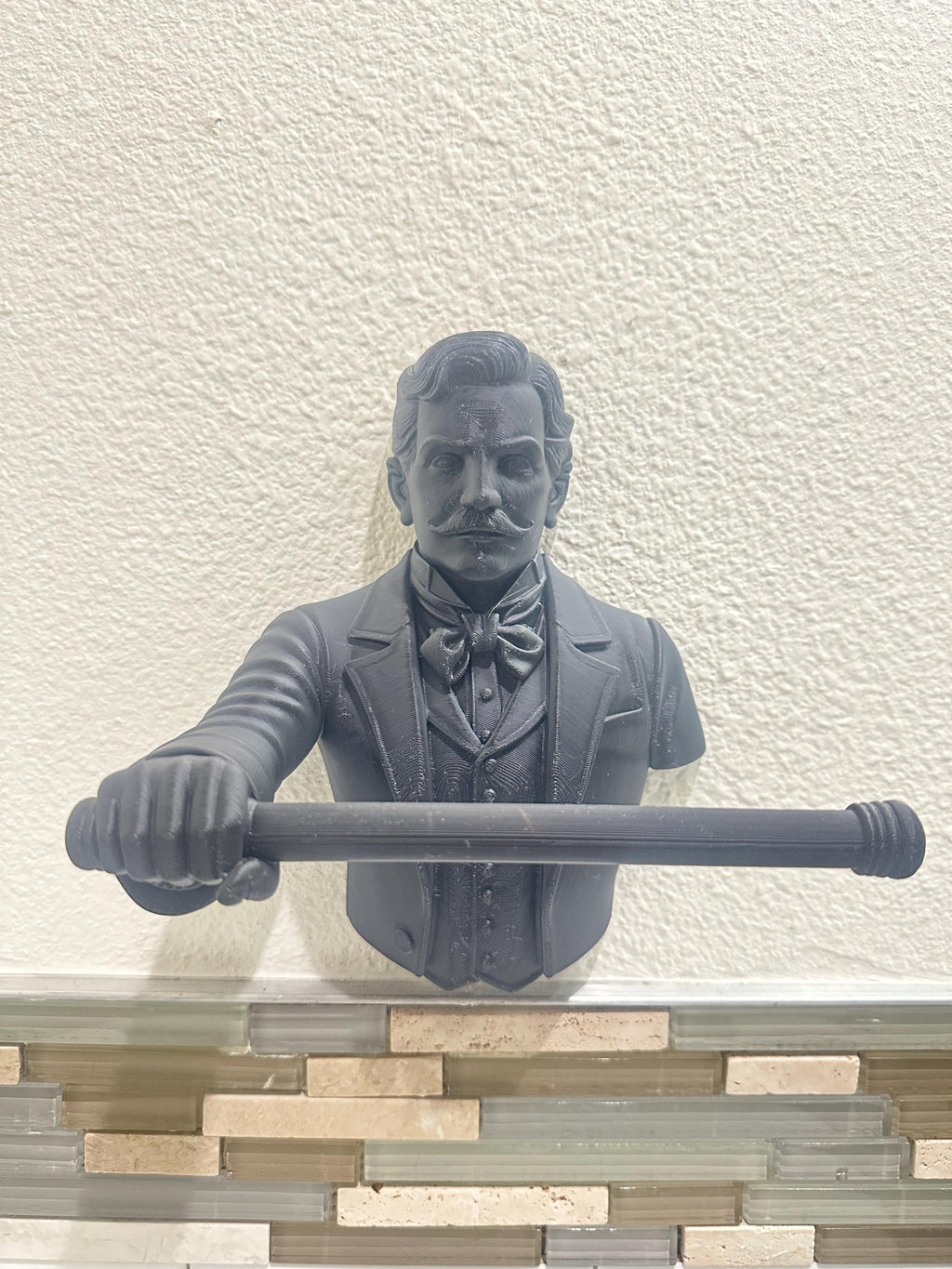 Victorian Gentleman Hand Towel Holder Wall Mount