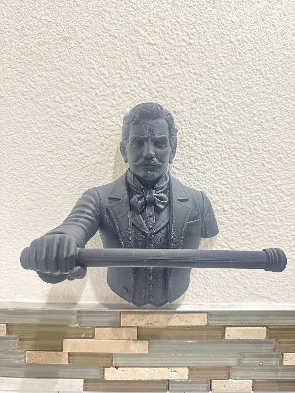 Victorian Gentleman Hand Towel Holder Wall Mount