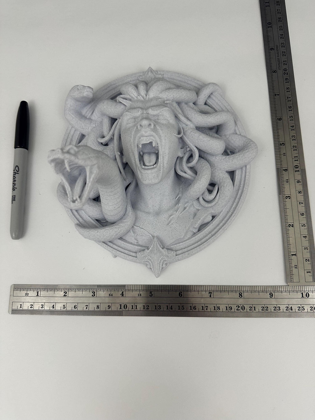 Medusa Wall Sculpture | Gothic Greek Mythology Decor | Snake Wall Plaque | Fantasy Home Decor | Rock/Stone Style Gorgon Goddess Art