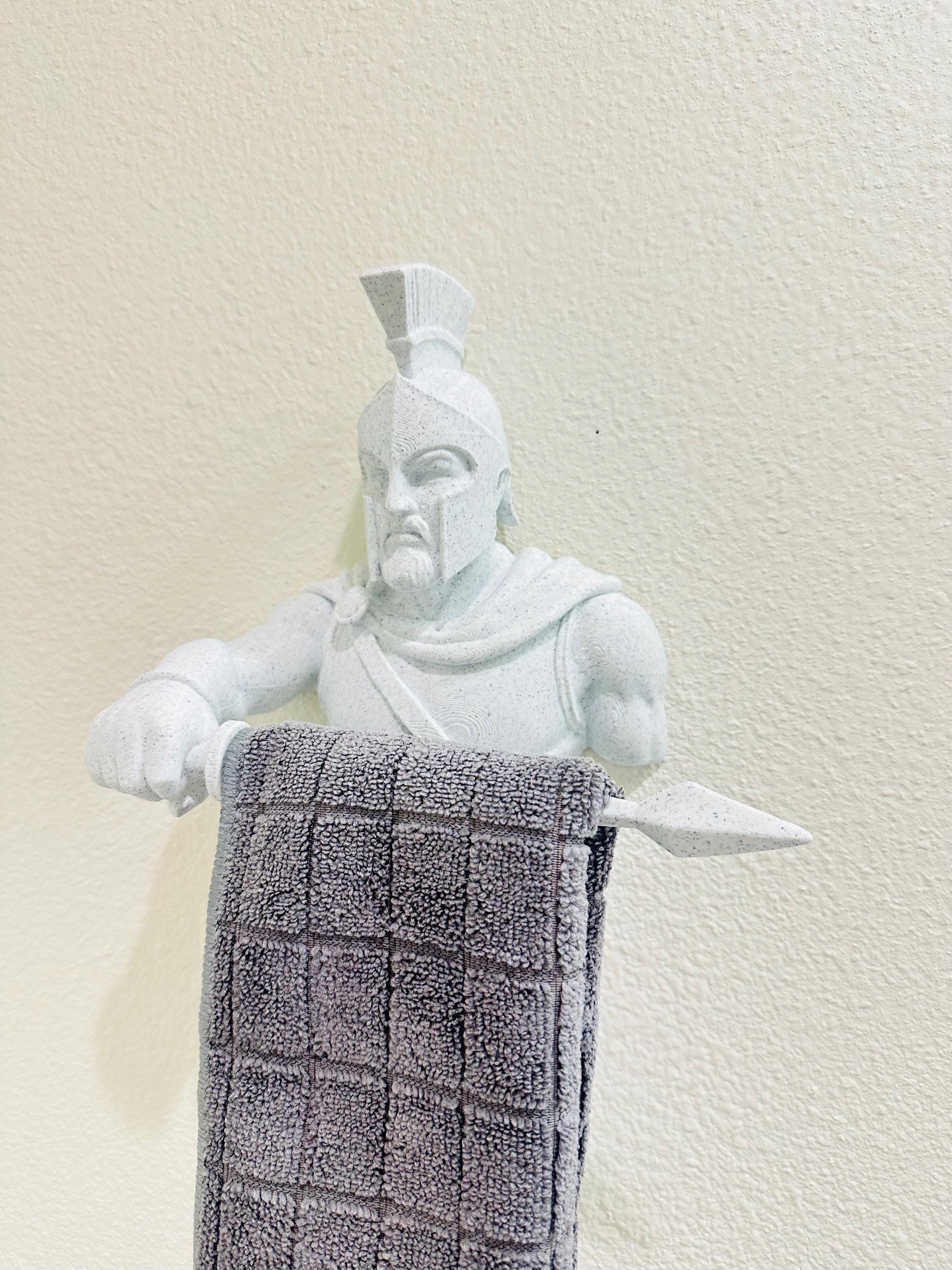 Spartan Hand Towel Holder - Greek Warrior Bathroom Decor - Masculine Gym Decor