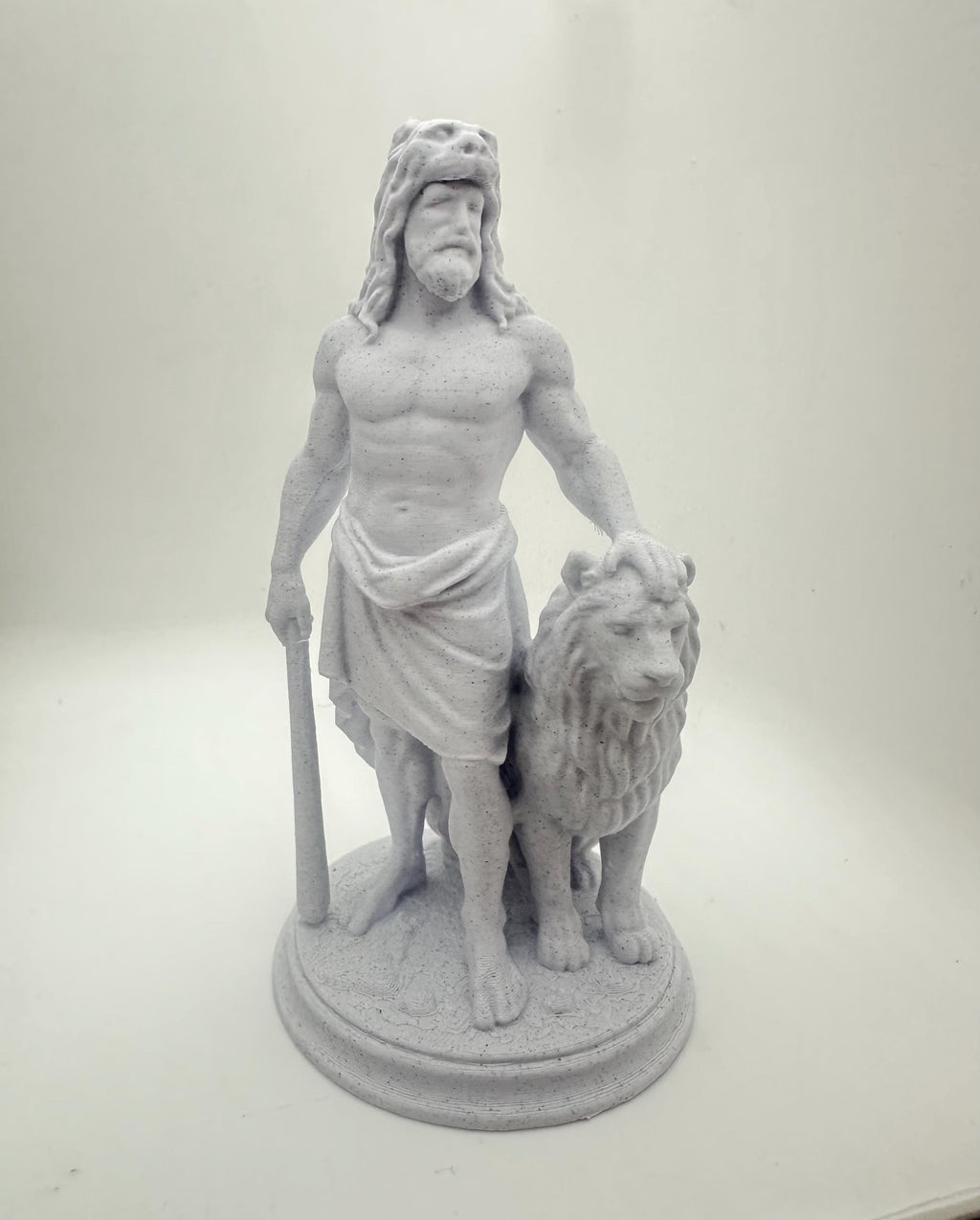 Hercules With Lion Statue 6” - Greek Mythology Warrior Figurine Sculpture Home Decor Figure