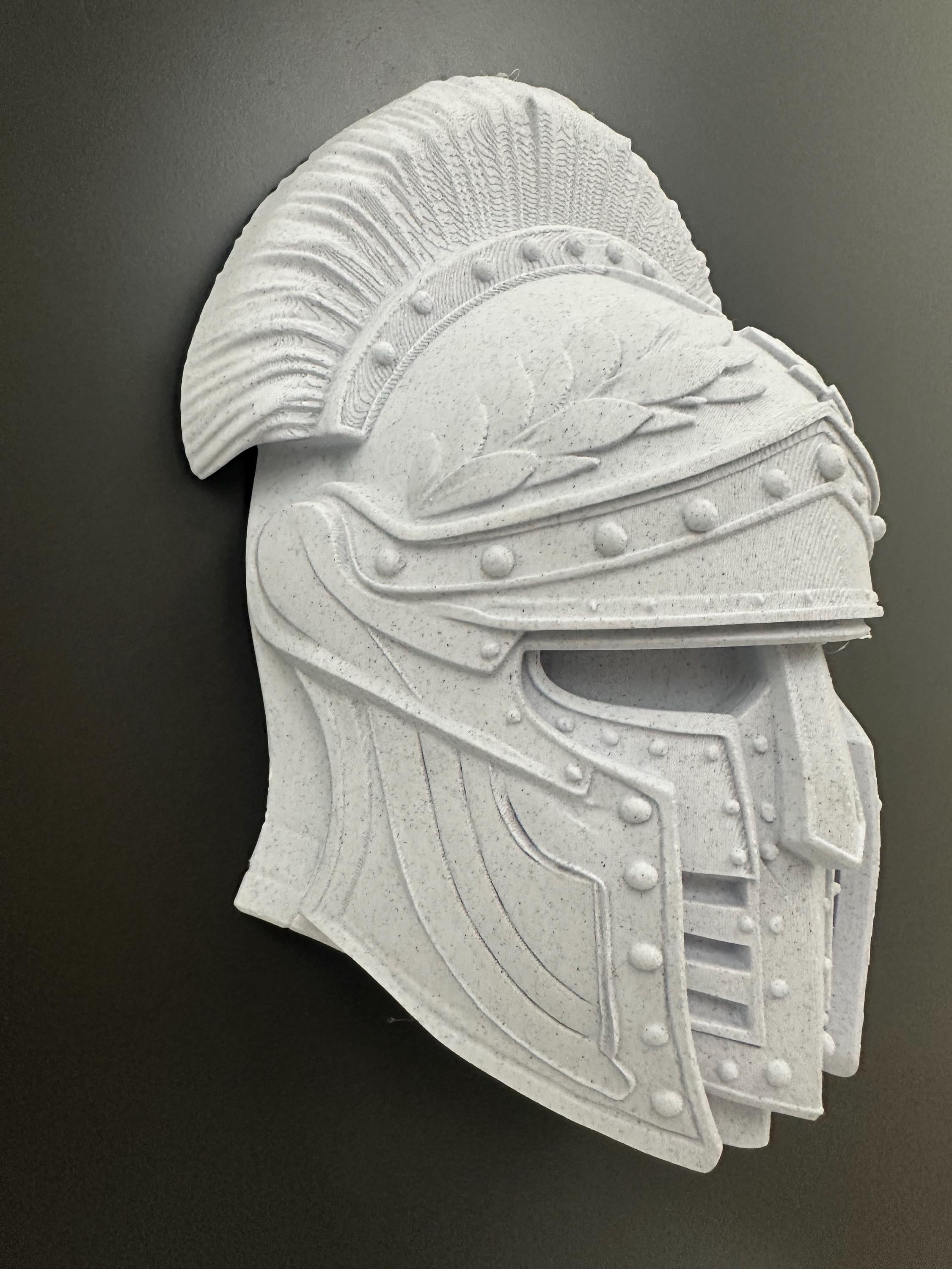 Medieval Knight Helmet Wall Decor | Gothic Armor Mask | Crusader Style Wall Sculpture | Fantasy Warrior Wall Art