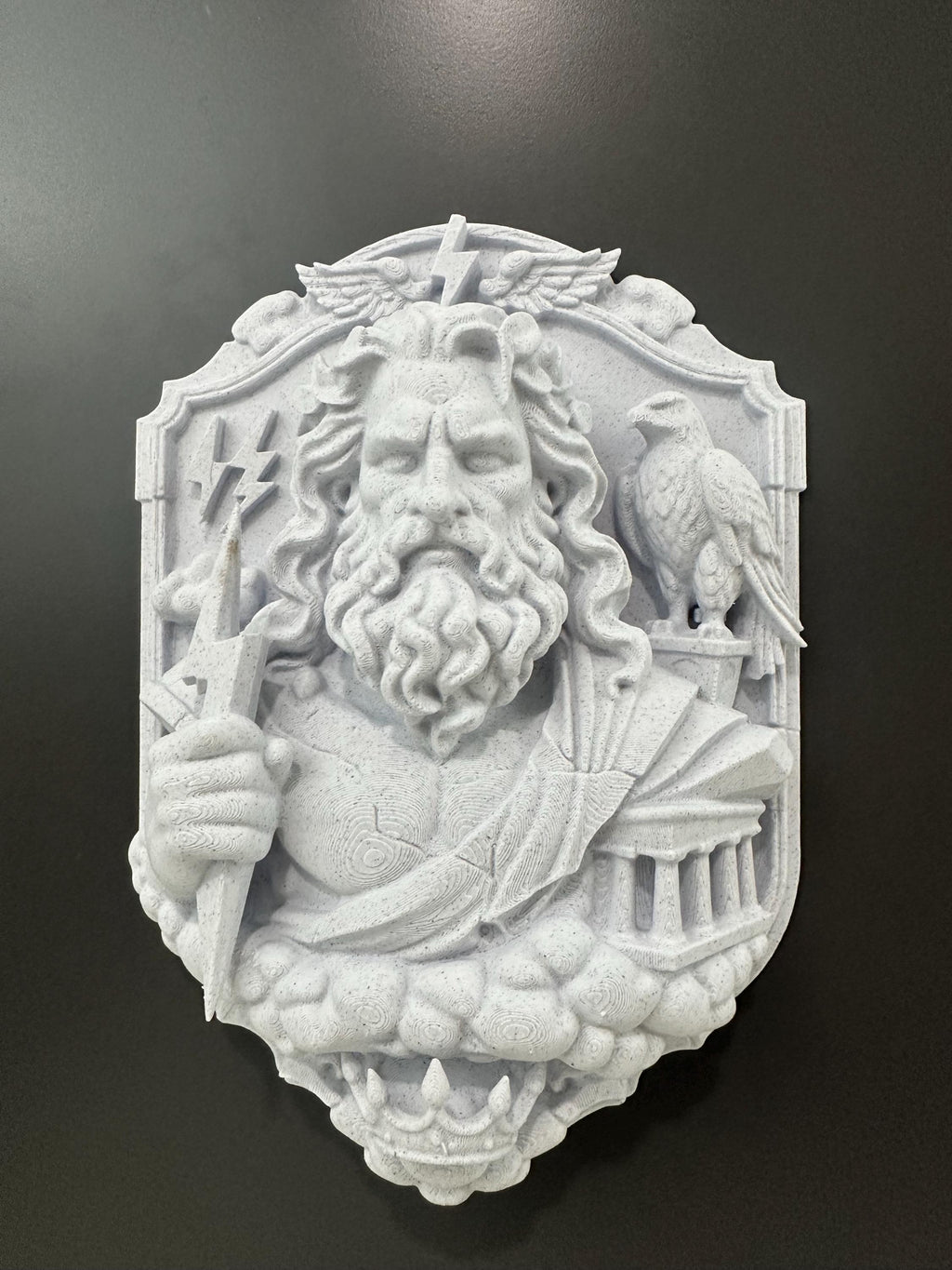 Zeus Wall Plaque Greek God Decor Olympus Sculpture Mythology Wall Art Thunder God Bust Classical Home Decor 9x7x2