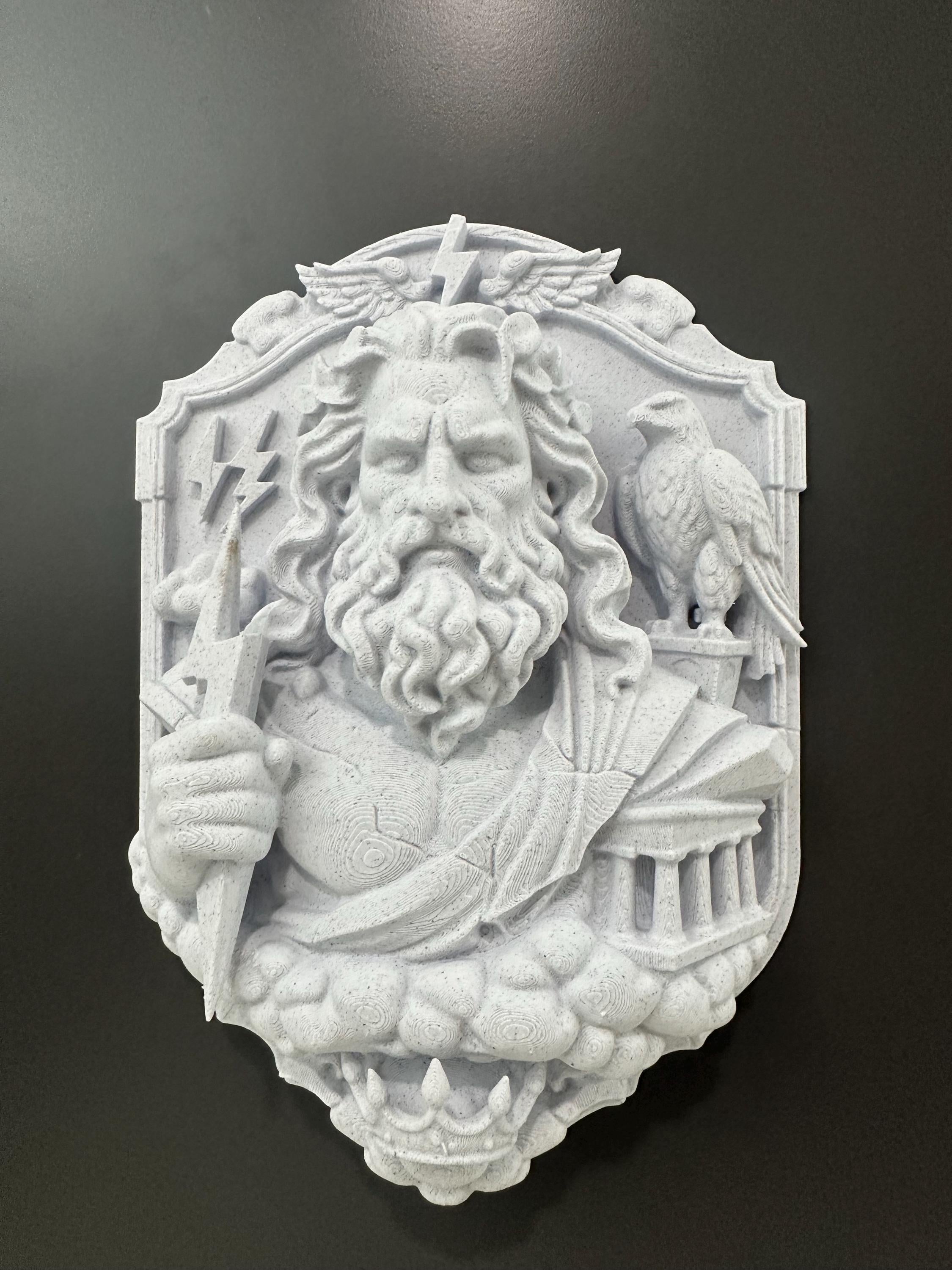 Zeus Wall Plaque Greek God Decor Olympus Sculpture Mythology Wall Art Thunder God Bust Classical Home Decor 9x7x2