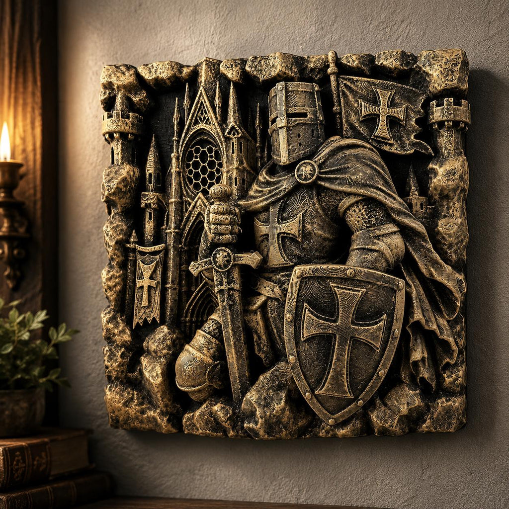 Templar Knight Wall Sculpture