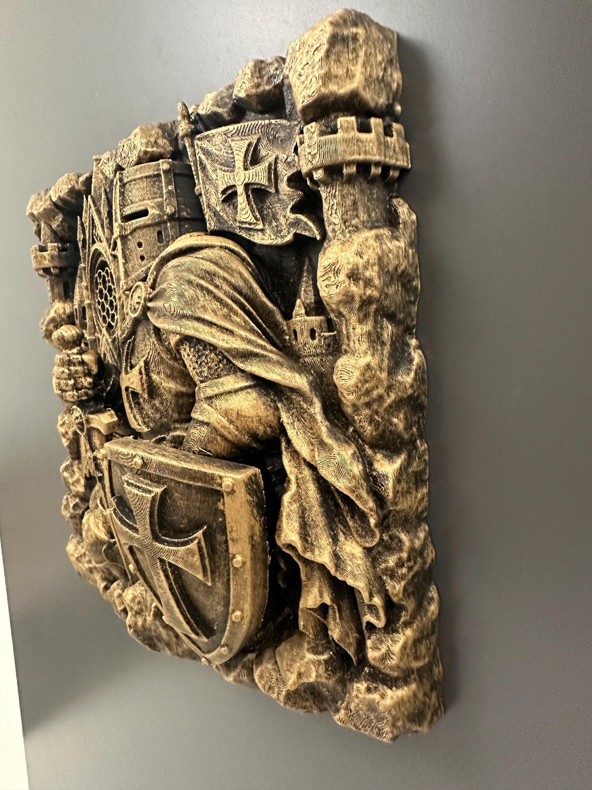 Templar Knight Wall Sculpture