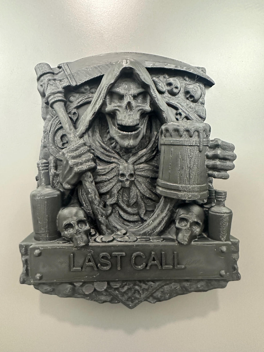Gothic Grim Reaper Wall Plaque
