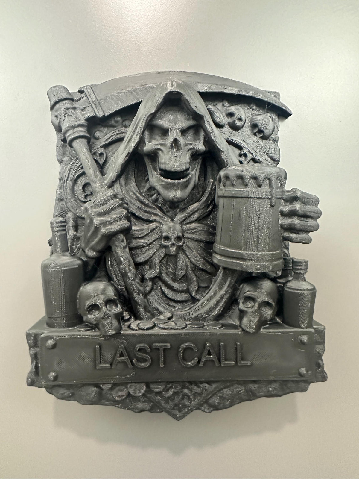 Gothic Grim Reaper Wall Plaque