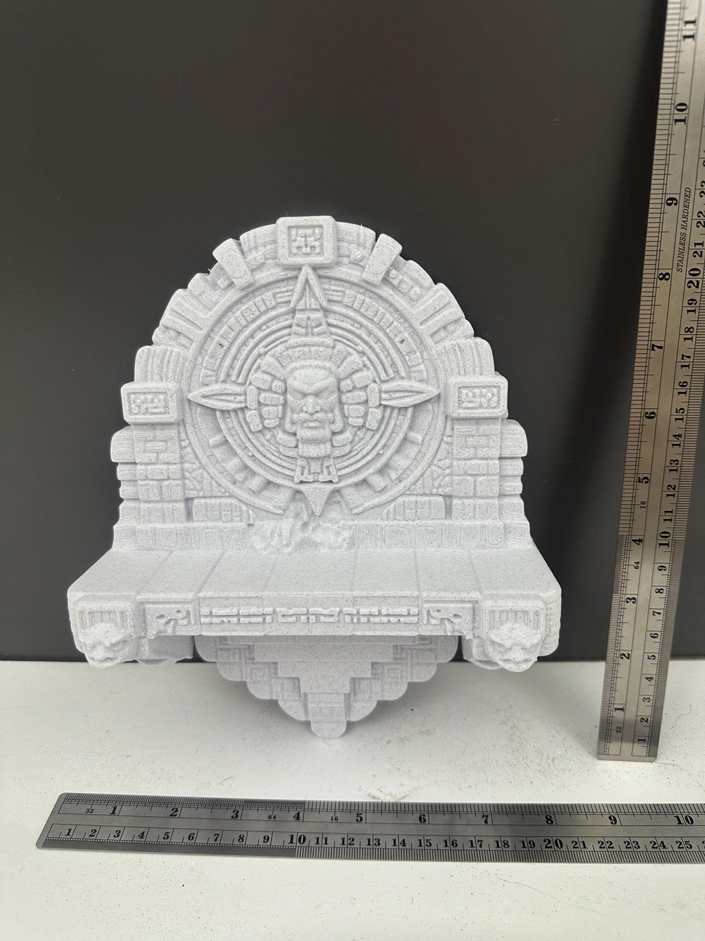 Ancient Aztec Temple Wall Shelf – Mayan Calendar Decor – Aztec Wall Art – Unique Display Shelf