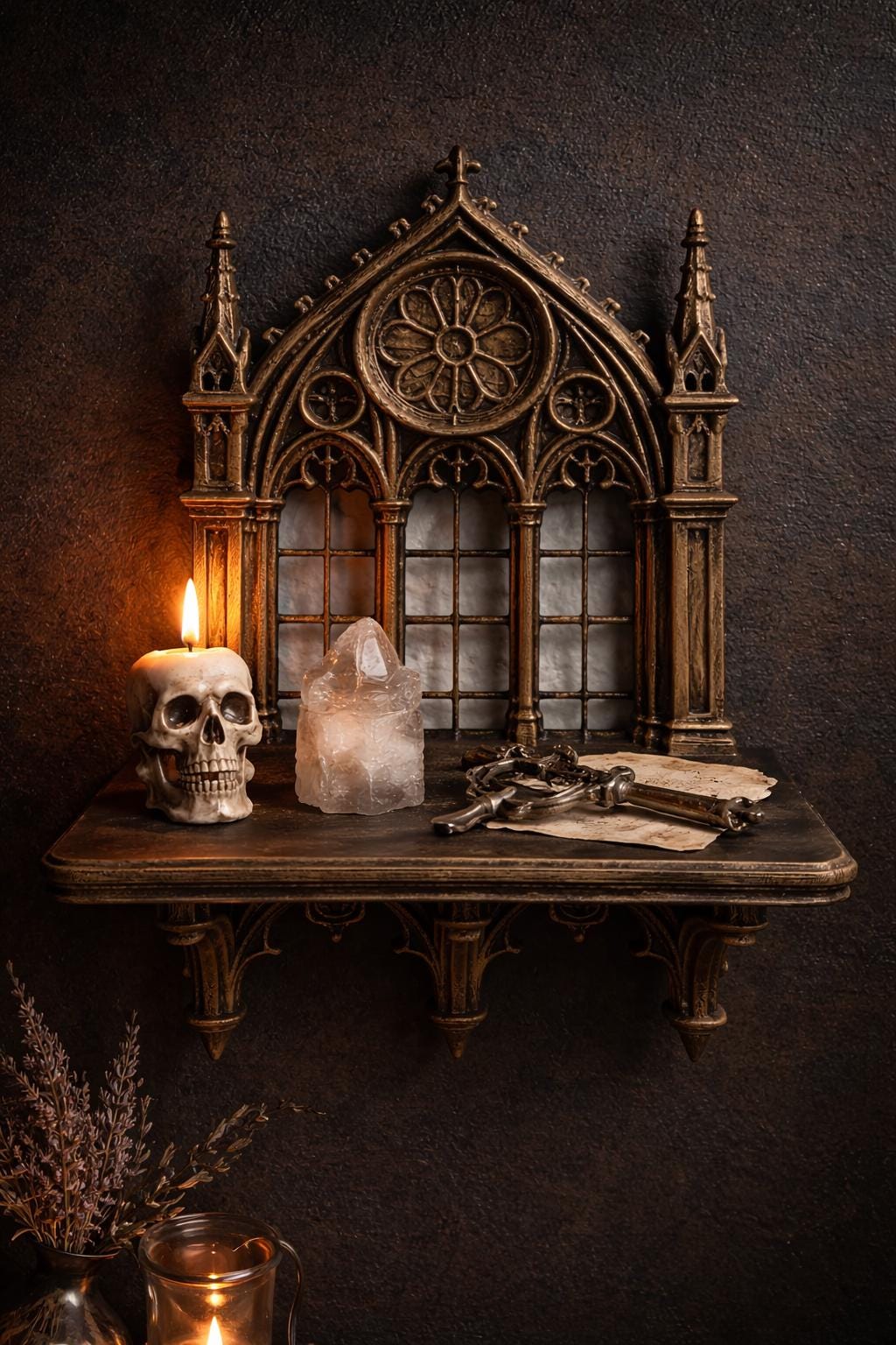 Gothic Cathedral Wall Shelf