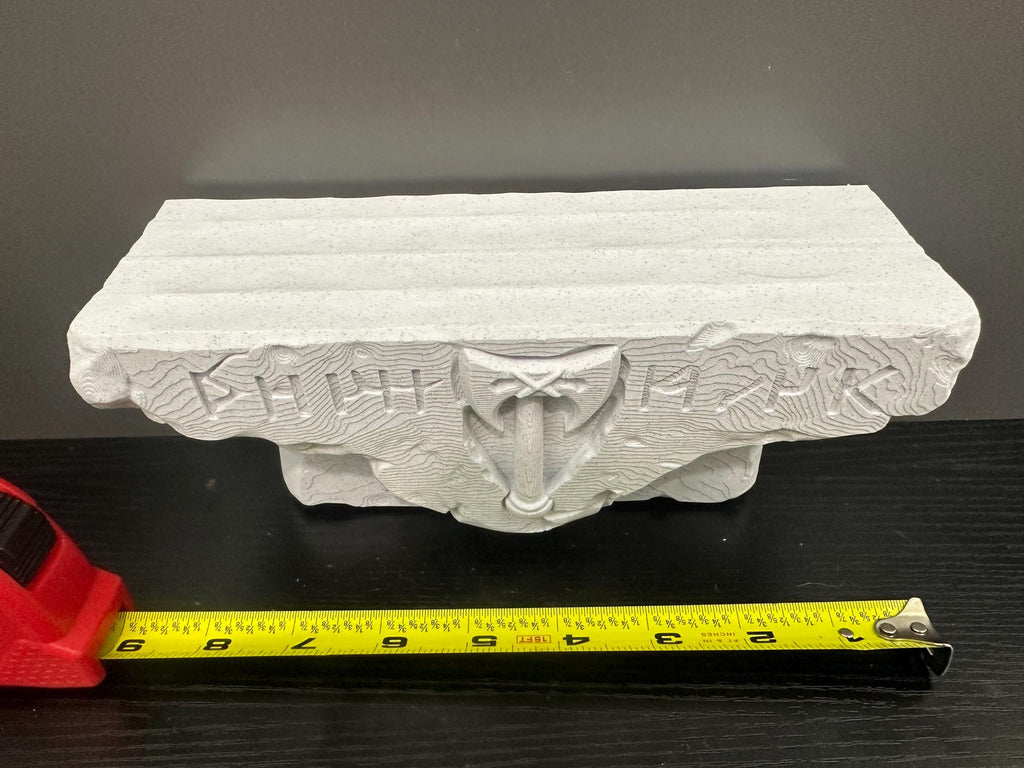Viking Rune Wall Shelf - Norse Runestone Decor Stone Style Floating Shelf Nordic Mythology Wall Decor Pagan Home Decor 8.5x4x3”