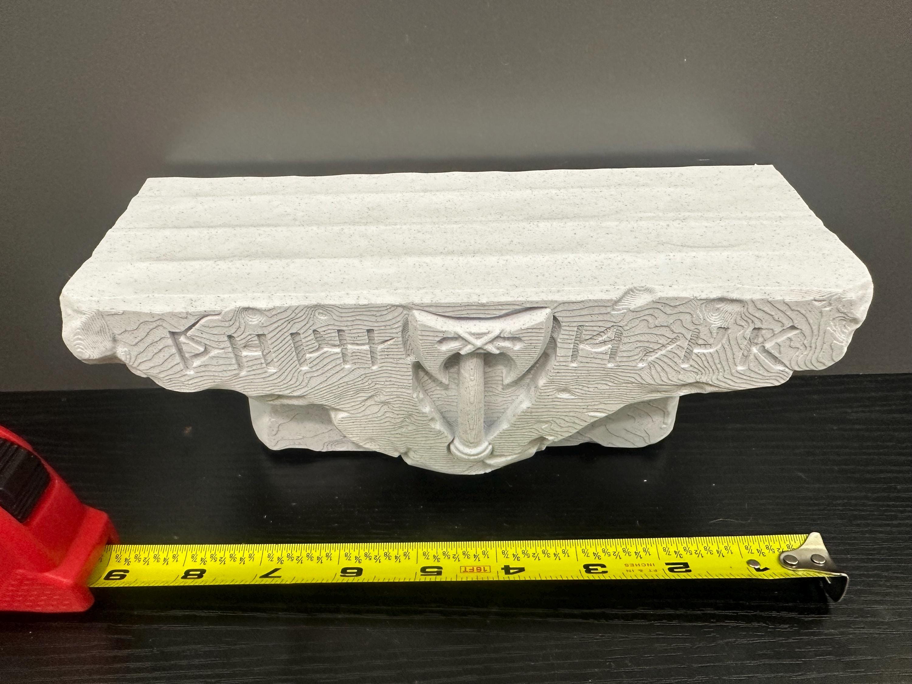 Viking Rune Wall Shelf - Norse Runestone Decor Stone Style Floating Shelf Nordic Mythology Wall Decor Pagan Home Decor 8.5x4x3”