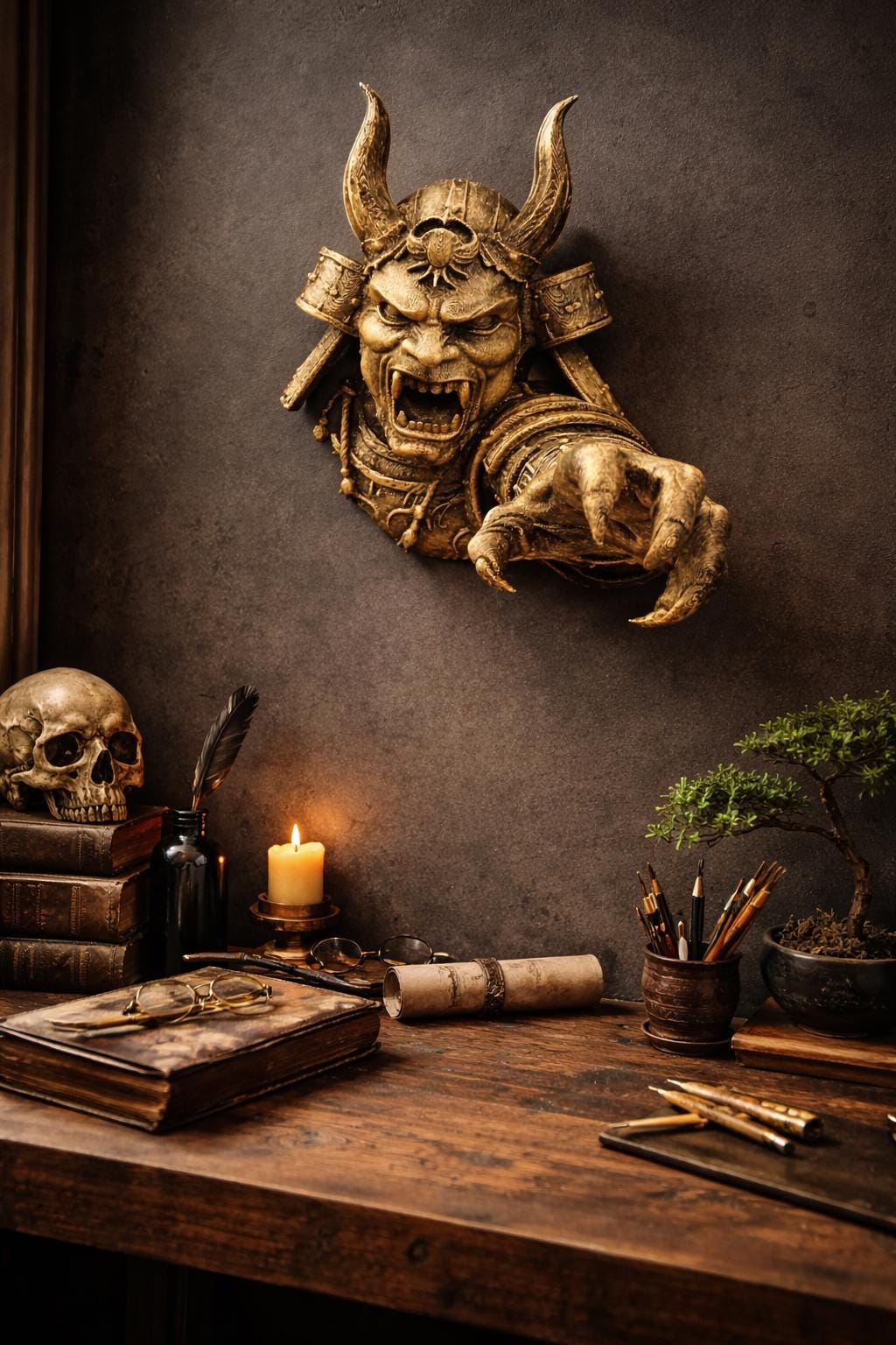 Samurai Oni Demon Wall Mount