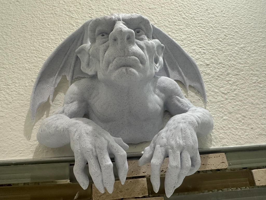 Gargoyle Wall Mount Hanging Sculpture 8x8x4 - Fantasty Creature Gothic Wall Home Decor Statue