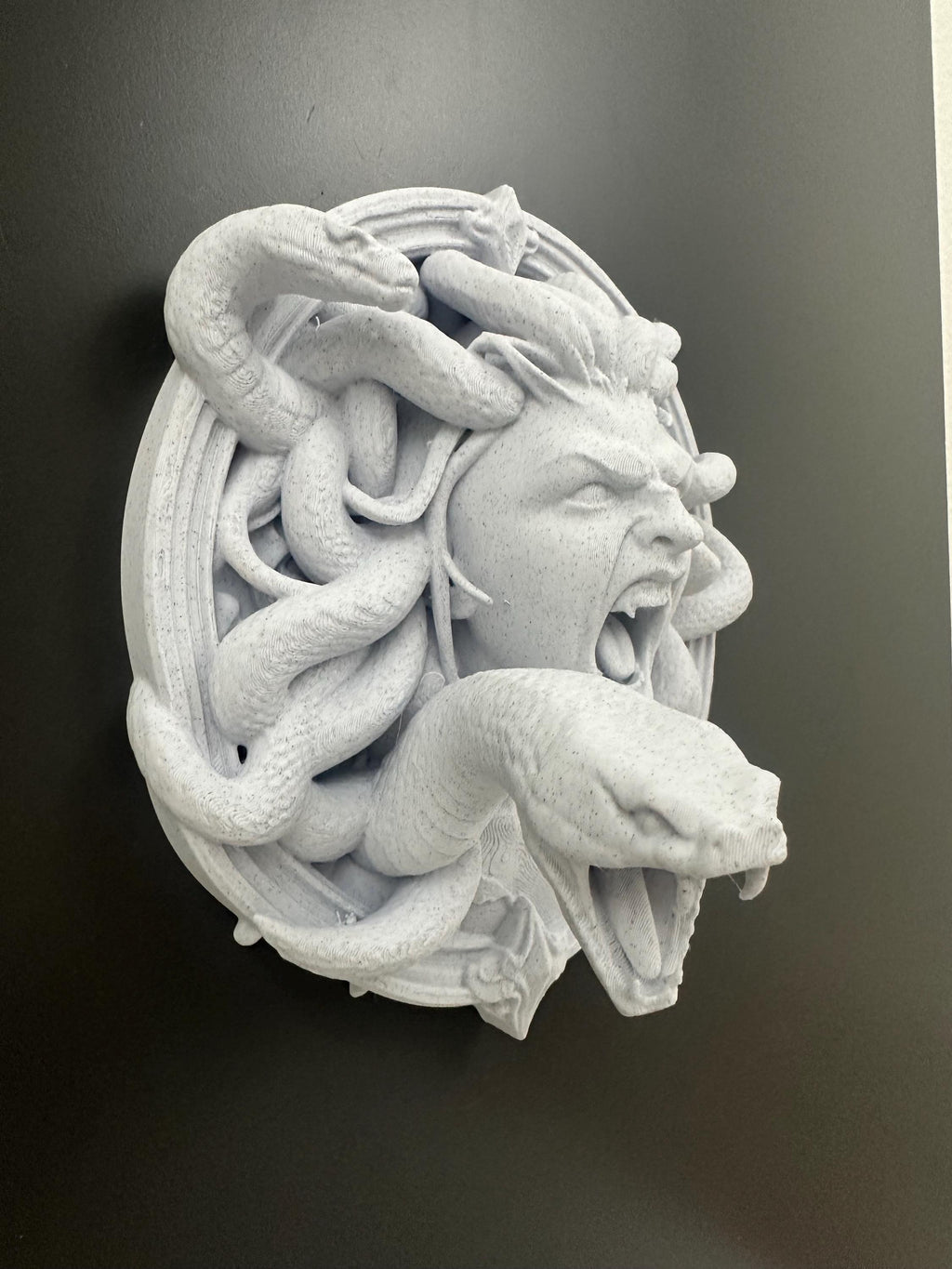 Medusa Wall Sculpture | Gothic Greek Mythology Decor | Snake Wall Plaque | Fantasy Home Decor | Rock/Stone Style Gorgon Goddess Art