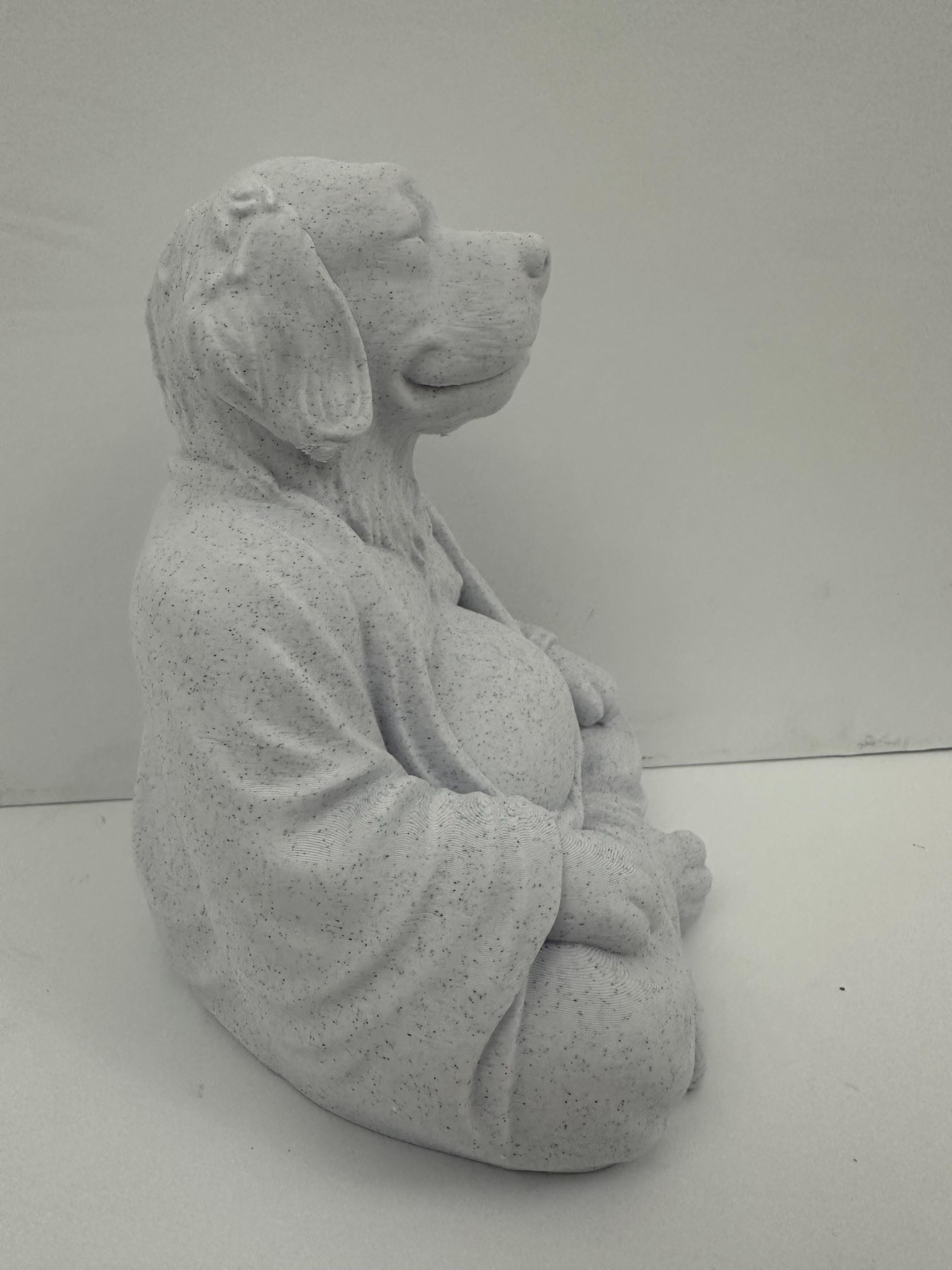 Golden Retriever Buddha Statue - Golden Retriever Zen Dog Decor - Meditation Dog Sculpture - Yoga Gift - Dog Lover Home Decor 6”