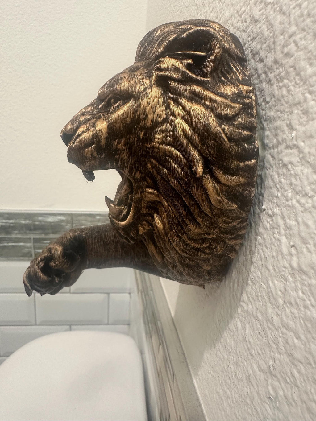 Fierce Lion Head Wall Sculpture — Two Sizes