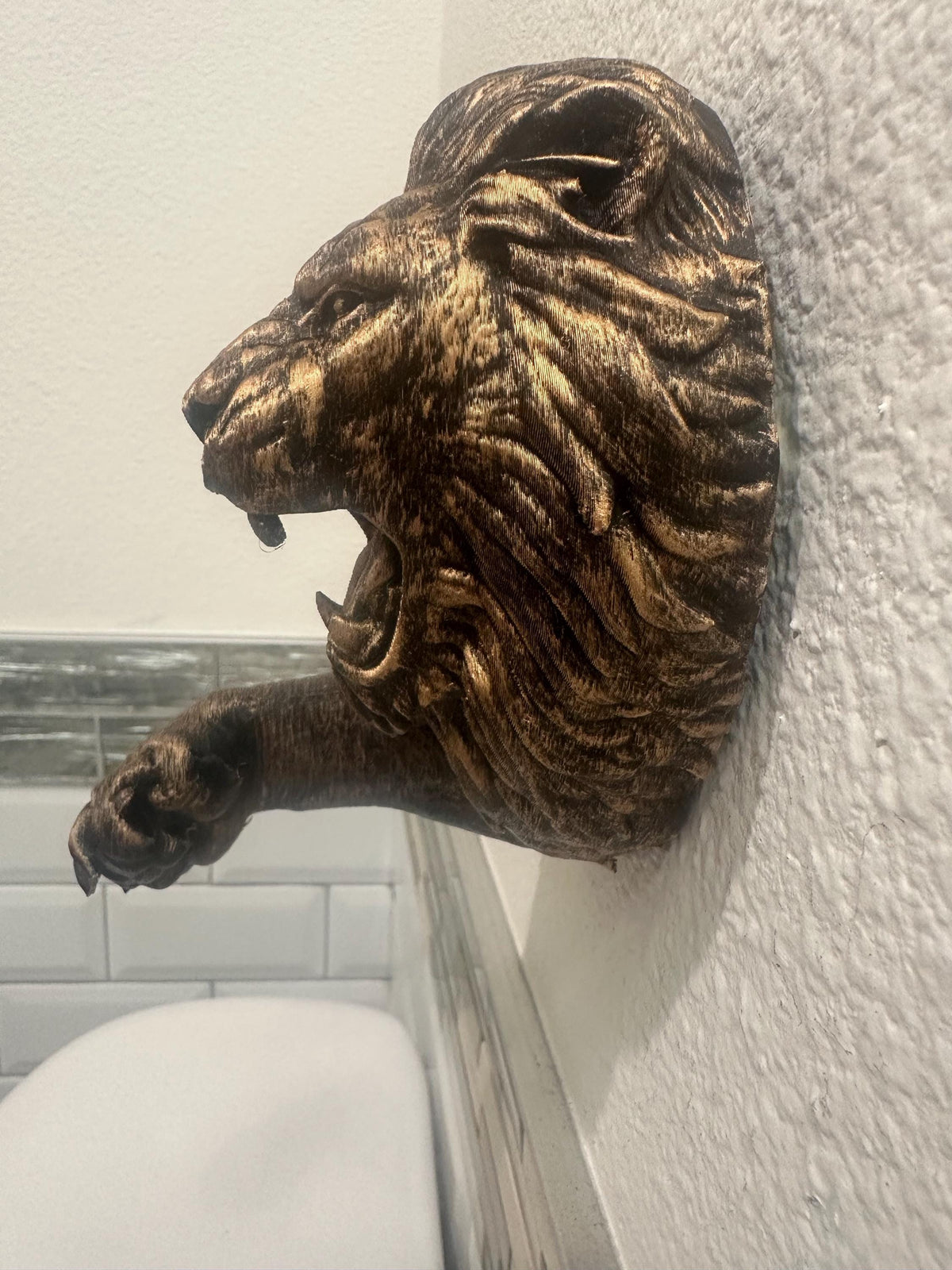 Fierce Lion Head Wall Sculpture — Two Sizes