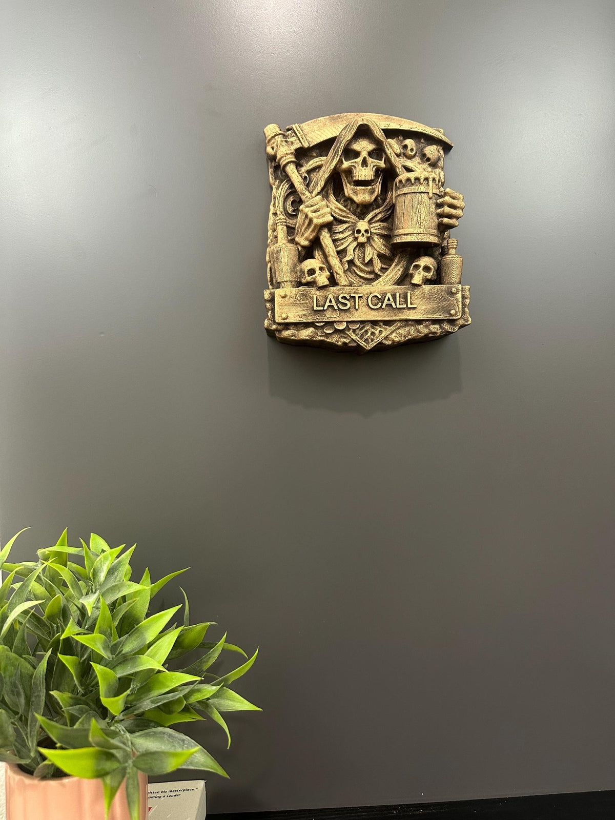 Gothic Grim Reaper Wall Plaque