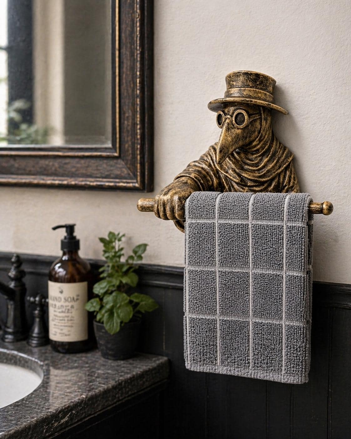 Plague Doctor Towel Holder — 9x9x4