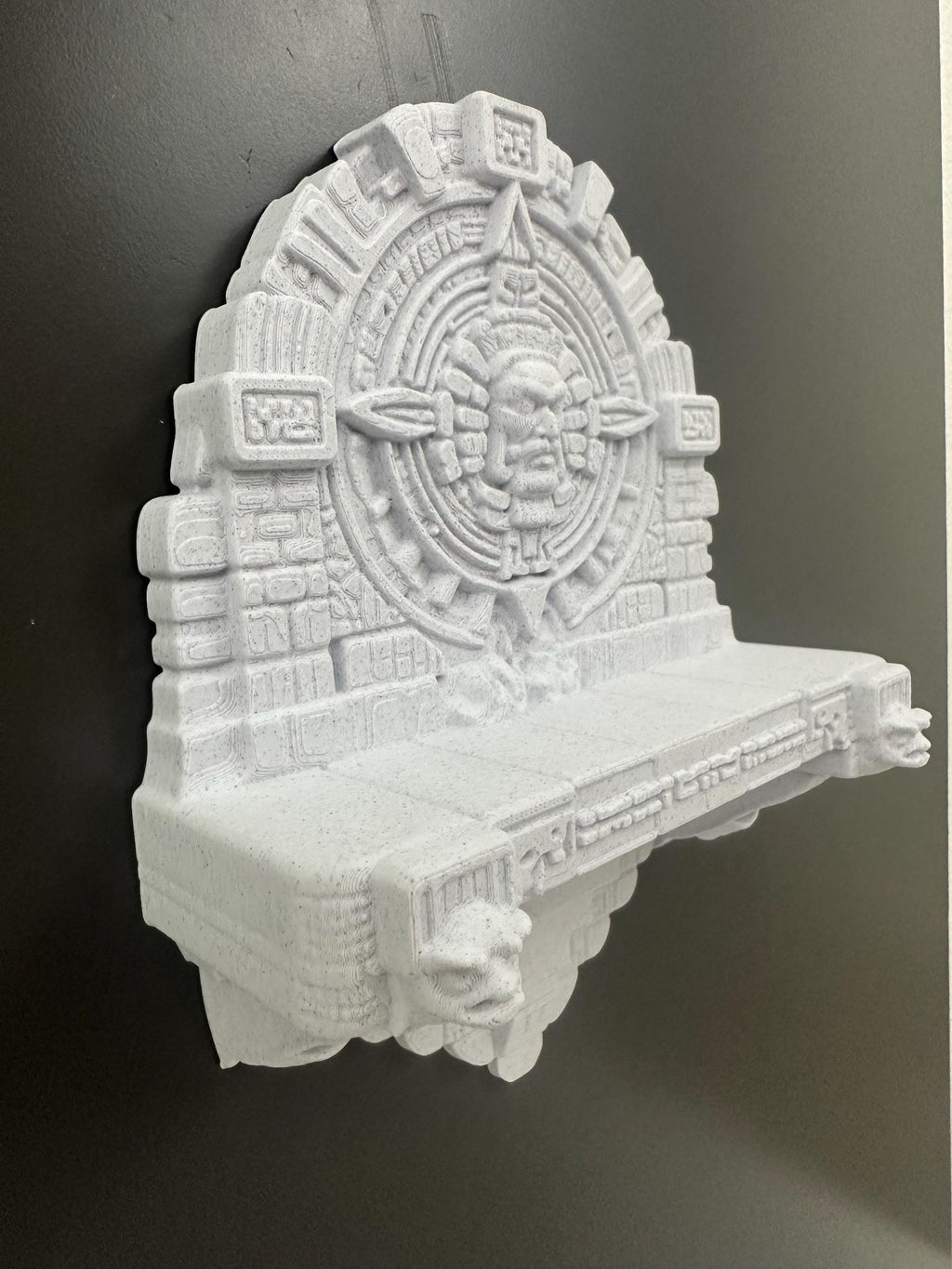 Ancient Aztec Temple Wall Shelf – Mayan Calendar Decor – Aztec Wall Art – Unique Display Shelf