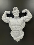 Muscular Abraham Lincoln Wall Sculpture, Funny Lincoln Bust Wall Mount, Gym Lincoln Statue, Historical Humor Decor - Honest Abe Stone Style